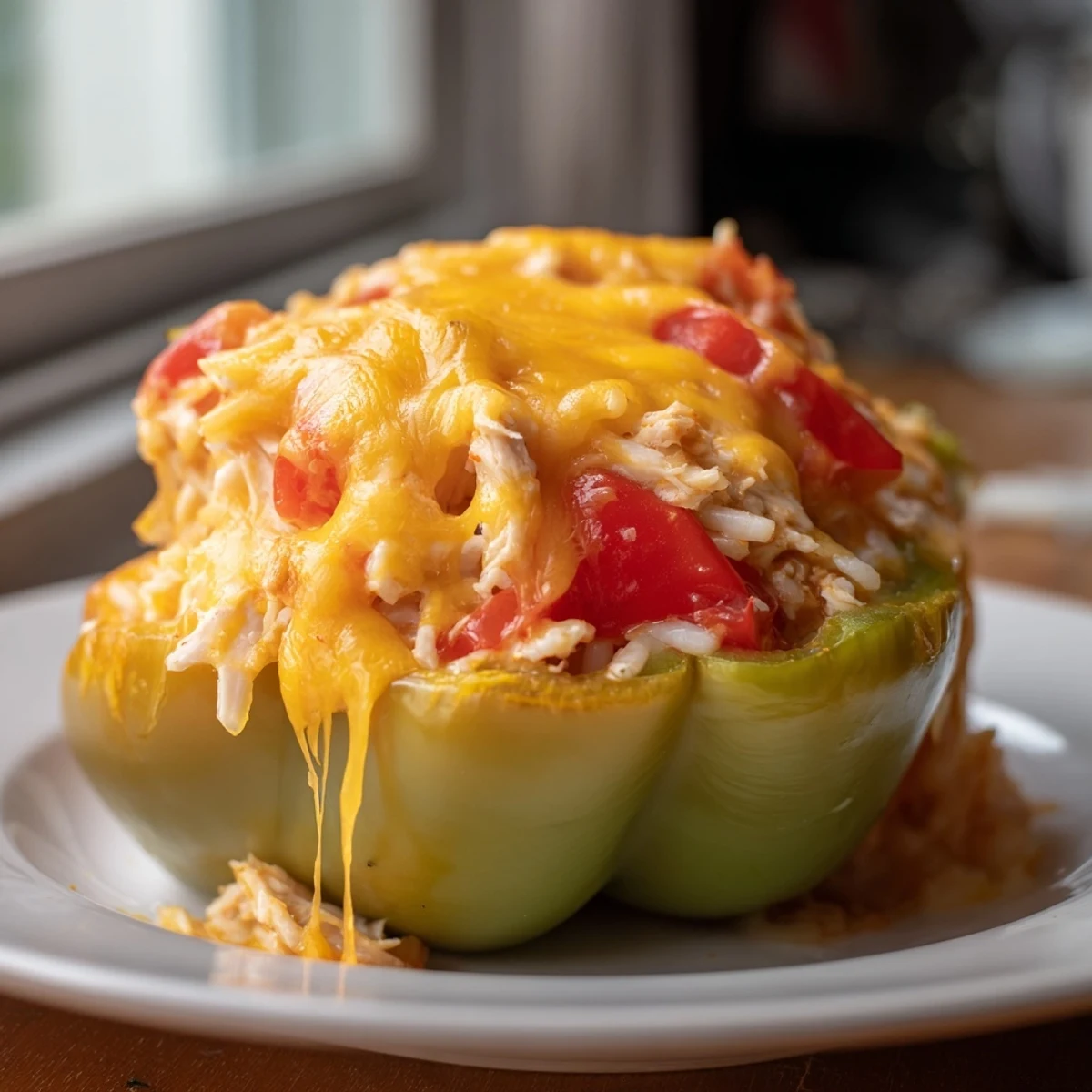 Cheesy Chicken Stuffed Peppers