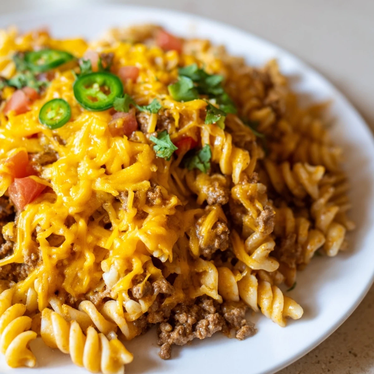 Beef Taco Pasta Skillet