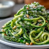 Zesty lemon and nutty Parmesan elevate delicate shaved asparagus into a refreshing Mediterranean-inspired side dish.  