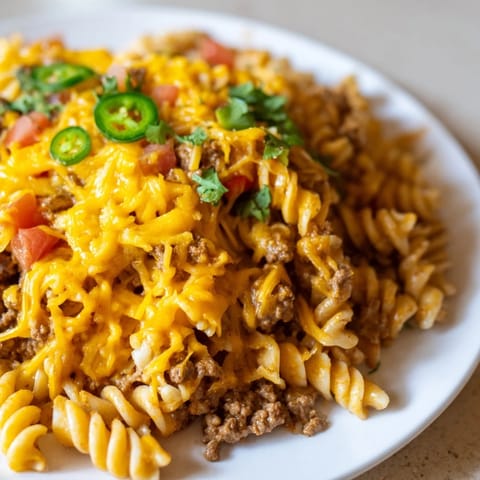 Beef Taco Pasta Skillet