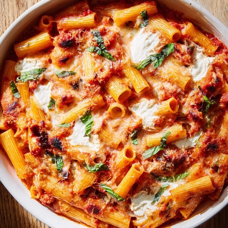 Italian-American One-Dish Baked Ziti: a perfect dish with layers of melty cheese and hearty tomato sauce.