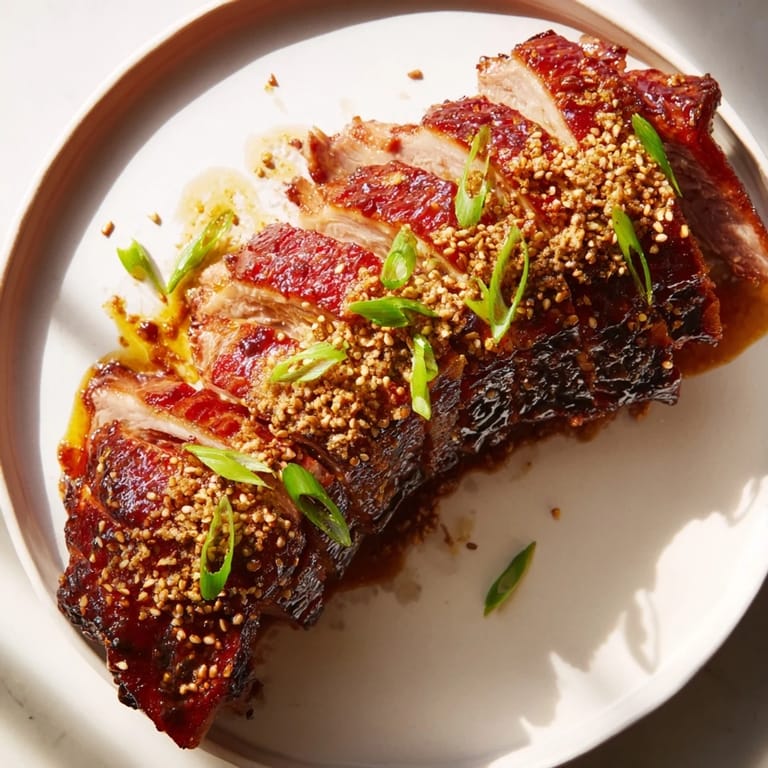 Savory Honey-Soy Glazed Brussels Sprouts, perfectly caramelized and ready to enjoy with your dinner tonight.