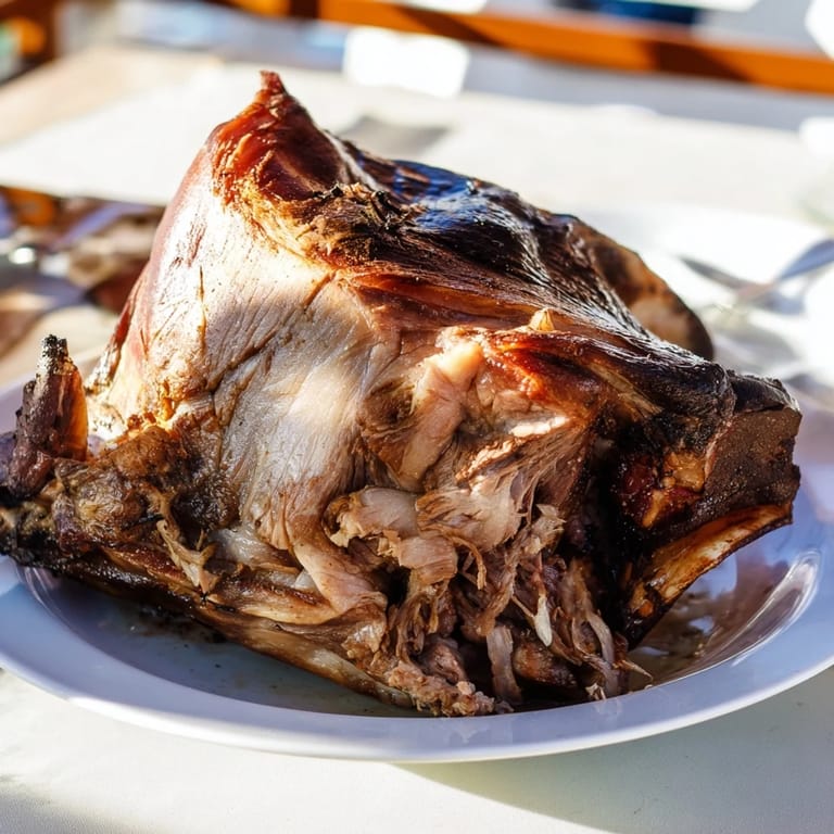 Tender, falling-apart Slow-Roasted Pork Shoulder with a rich cider glaze, ready to serve with sides.