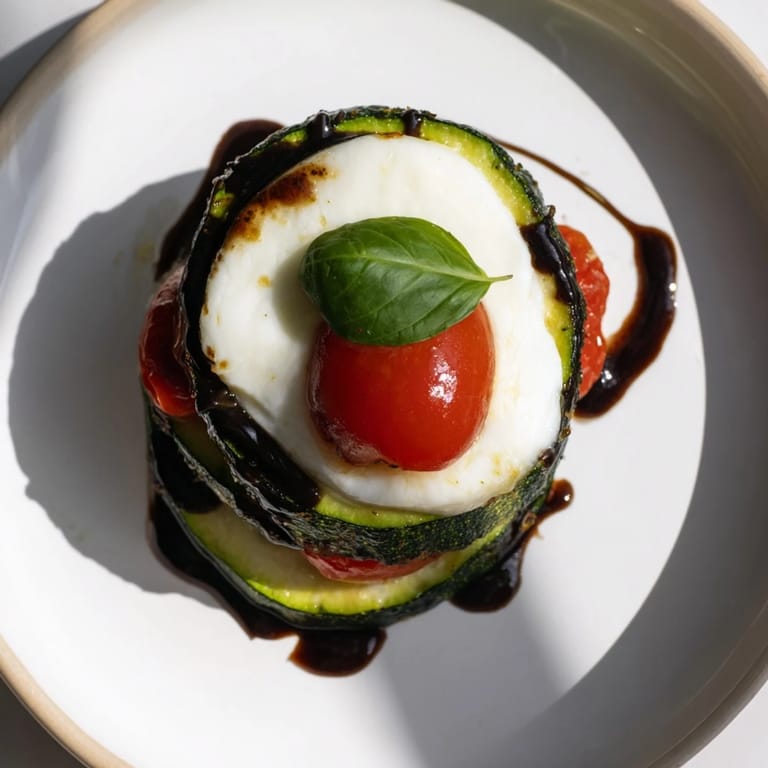 A delicious platter of Zucchini Caprese Bites, a simple appetizer with fresh Italian flavors.