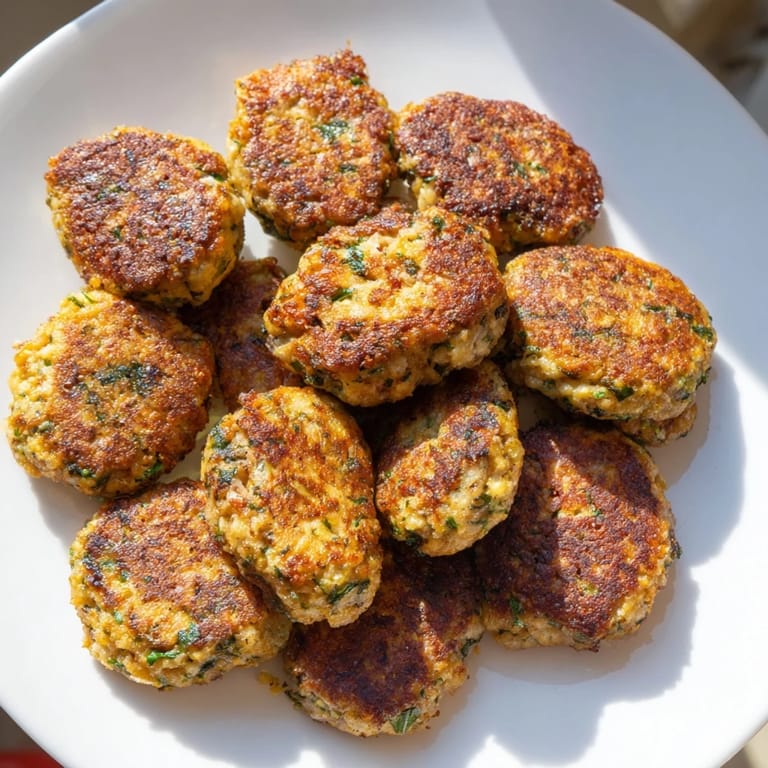 Close-up of sizzling pan-fried Turkish Köfte Meatballs, showing their flavorful, seasoned crust.