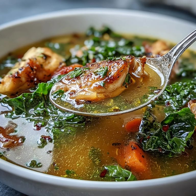 Bright yellow High Protein Lemon and Turmeric Chicken Soup served in a rustic bowl, garnished with fresh lemon wedges and parsley, ready to enjoy.