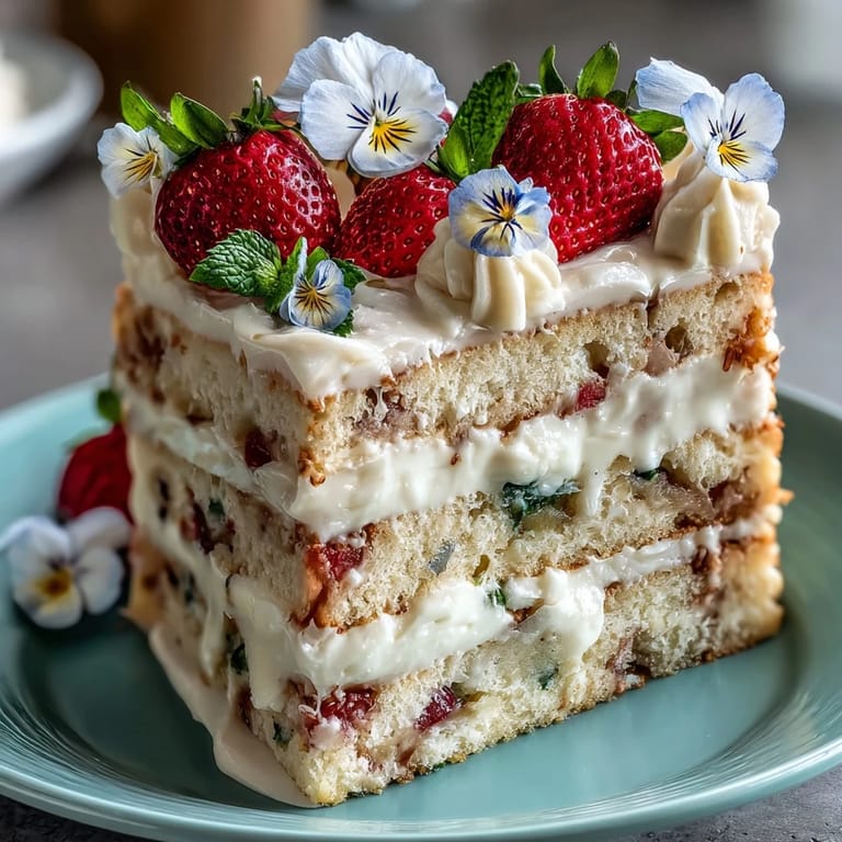 Adorable mini birthday cakes with soft vanilla-lemon layers, silky buttercream frosting, and a crown of vibrant edible flowers for a spring celebration.
