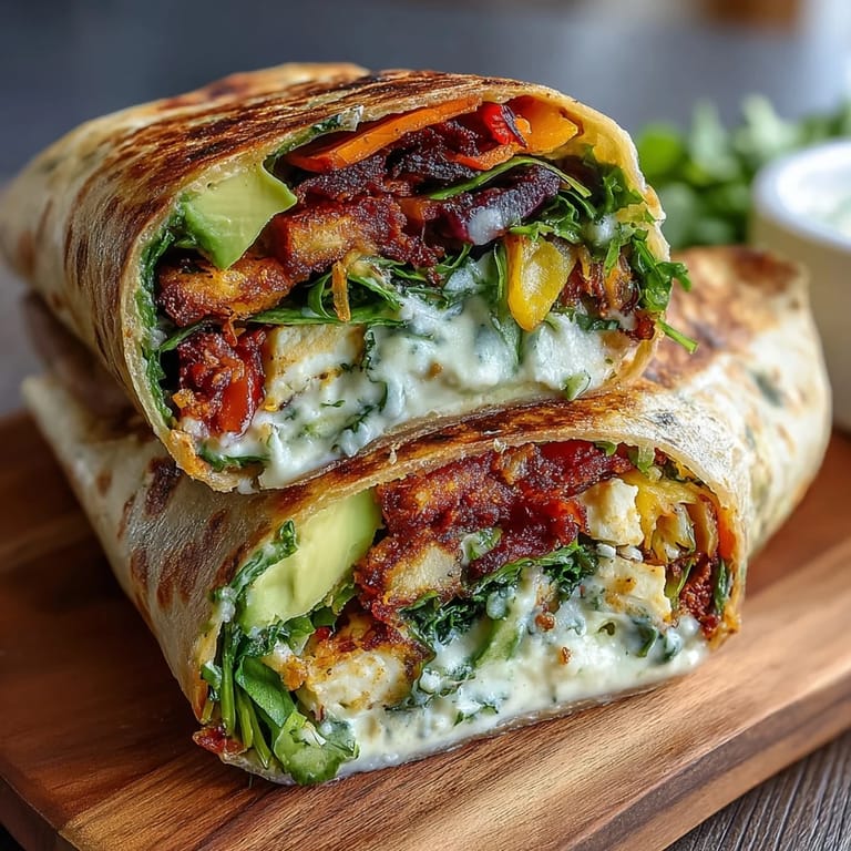 Four whole wheat tortillas rolled with layers of red, yellow, and purple veggies, ideal for a nutritious Field Trip Lunch Box.