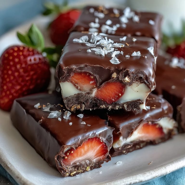 Decadent Dubai Chocolate Strawberry Bark with crunchy pistachios, freeze-dried berries, and gold leaf for a viral dessert sensation.