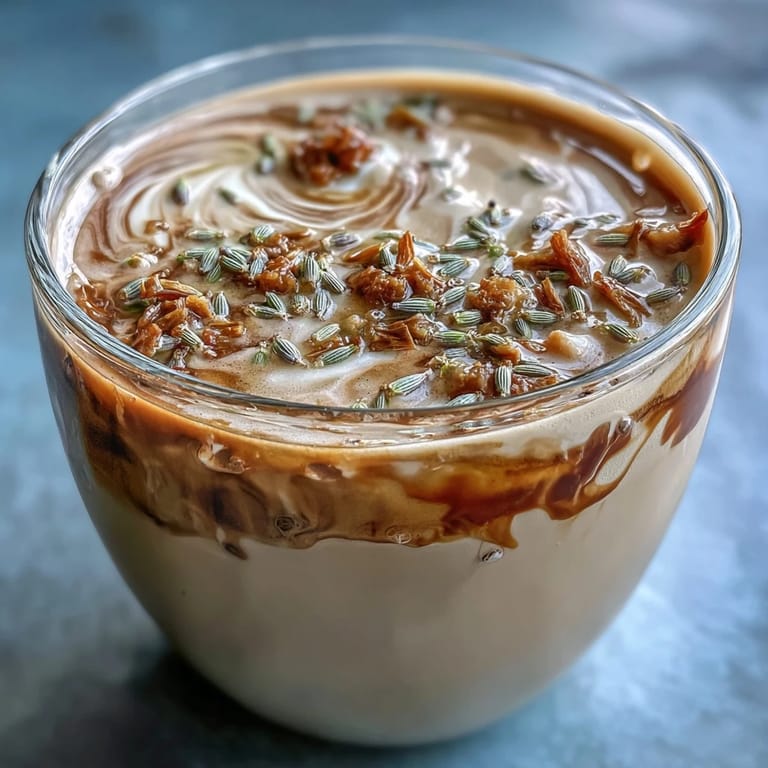 Iced lavender oat milk latte with floral notes and a smooth, dairy-free finish