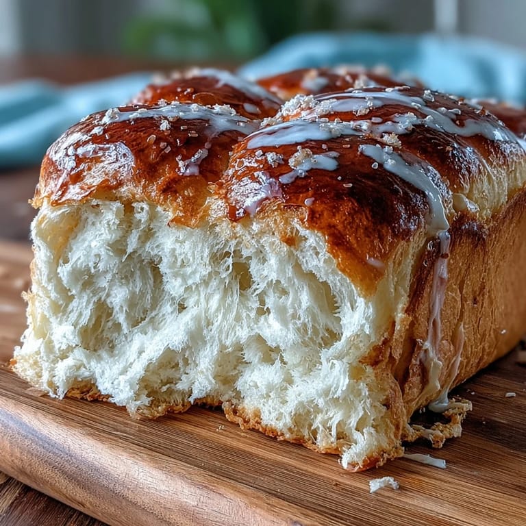 Fluffy Japanese Milk Bread, boasting a perfectly golden crust, ready for spreading butter.