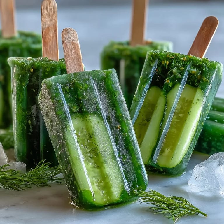 Easy Pickle Juice Popsicles, a cool, zesty snack, straight from the freezer.