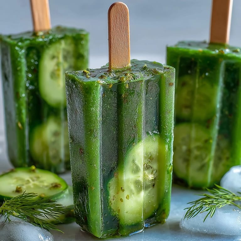 Homemade Pickle Juice Popsicles, tart and sweet, a unique summer treat chill.