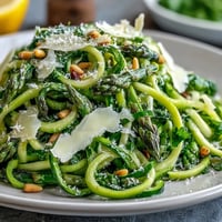 Fresh asparagus ribbons tossed with bright lemon and savory Parmesan, a perfect spring salad for any occasion.  